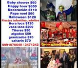 Fiesta, algodon, saltarin, payasito $110