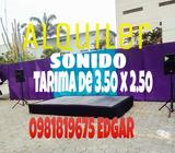 sonido tarima de todas las medidas