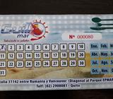 Tarjeta de Almuerzos