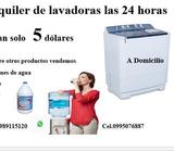 Alquiler de lavadora las 24 horas a domicilio a atan solo 5 dolares 0995076887 Machala