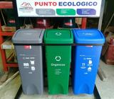 Punto Ecologico de 53 Litros 3 Puestos