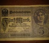 billetes 5 marcos alemania
