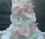 Regalo recién nacido, Torta Falsa de pañales, Baby Shower Lá Florería