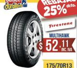 LLANTA 175/70R13 FIRESTONE MULTIHAWK NISSAN SENTRA DAEWO LANUS CHEVROLET CORSA KIA RIO MITSUBISHI LA