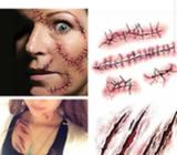 3 x Paquetes de cicatrices artificiales para Halloween