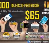 3000 TARJETAS DE PRESENTACION POR SOLO $65
