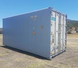 Contenedor Refrigerado de 20 pies y chasis doble eje de 20 pies