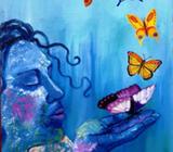 Mariposas òleo sobre lienzo