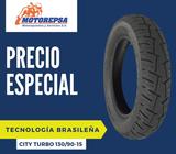 Llanta TECHNIC CITY TURBO 130/90 15 para MOTOS YAMARA VARGO 250, SUNDOWN V BLADE, y similares