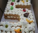 Tortas con Formas de Números Y Letras