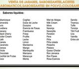 Venta de Jarabes Y Saborizantes