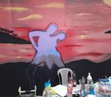 Decoración Cangrejal Aerografia Paisaje
