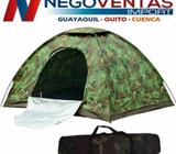 CARPA DE CAMPING CAMUFLAJE DE 2X2 PARA 4 PERSONAS