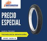 *PRECIO ESPECIAL* Llanta TECHNIC SPORT 90/90 18 para Moto HONDA CG125, CBX 150 YAMAHA YBR