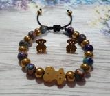 Pulsera Jasper Ajustable Tous Y Aretes