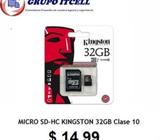 MICRO SD KINGSTON 32GB Clase 10