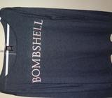 BUSO GRIS FRASE BOMBSHELL TALLA M