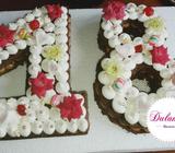 Tortas en Forma de Números O Letras