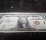 BILLETE DÓLAR RARO DE HAWAI DE SELLO MARRÓN
