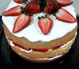 Delicioso Naked Cake Recién Horneado
