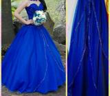 Vestido de Xv Color Azul Eléctrico