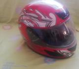 Casco Homologado Color Rojo Cerrado Xl D