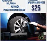 ALINEACIÓN, BALANCEO, ROTACIÓN E INFLADO CON NITRÓGENO PROMO BUSES