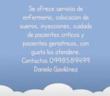 Se Ofrece Servicio de Enfermeria