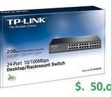 Switch de 24 puertos 10/100 Mb TPLINK para instalar en Rack a $ 50,oo c/u