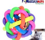 Pelota trenzada para gatos con cascabel y varios colores