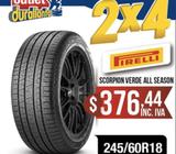 LLANTAS 245/60R18 PIRELLI SCORPION VERDE ALL SEASON EXPLORER EDGE VERACRUZ PILOTEDDIE BAUER CX-9 PAT