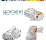 100 Unidades Rj45 Cat 6 Conectores Terminales Para Internet