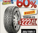 LLANTAS 265/70R17 LT PIRELLI SCORPION ATR 4-Runner F-150 Cruiser TAHOE 4-Runner FORSA RAM BERTONATI