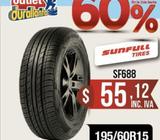 LLANTAS 195/60R15 SUNFULL SF688 VIVANT F3 S30 GRATOUR Idea HLX F3 CLASIQ LF M5G